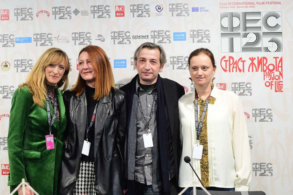 PRODUCER GABRIELLE TANA, DIRECTOR DUBRAVKA TURIĆ AND CAST AND CREW OF NEW ANIMATED FILM AT PRESS CONFERENCE