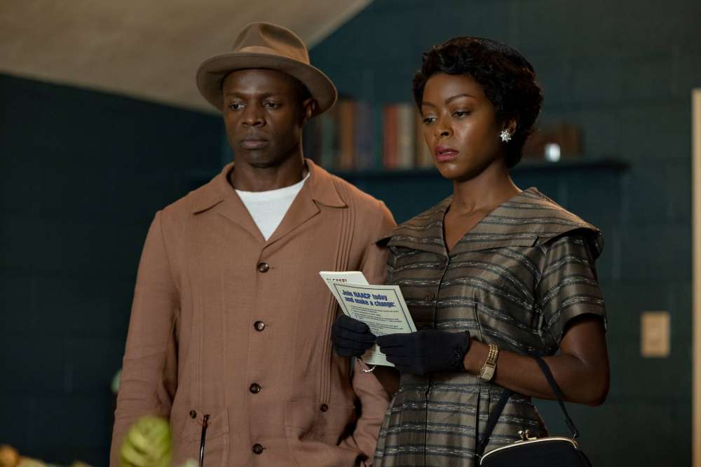 Sean Patrick Thomas (left) as Gene Mobley and Danielle Deadwyler (left) as Mamie Till Mobley in TILL, directed by Chinonye Chukwu, released by Orion Pictures. 

Credit: Lynsey Weatherspoon / Orion ...